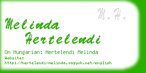 melinda hertelendi business card